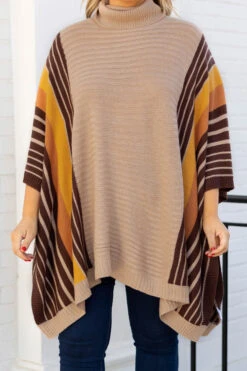 Feeling Wonderstruck Poncho, Taupe 11 Feeling Wonderstruck Poncho, Taupe -Chic Soul Store FeelingWonderstruckPoncho Taupe 2