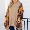 Feeling Wonderstruck Poncho, Taupe 1 Feeling Wonderstruck Poncho, Taupe -Chic Soul Store FeelingWonderstruckPoncho Taupe 3
