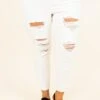 Feels Like Spring Jeans, White -Chic Soul Store FeelsLikeSpringJeans White 9728