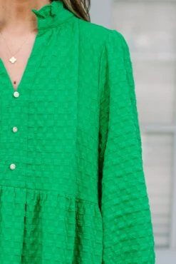 Feels Like Yesterday Dress, Kelly Green -Chic Soul Store FeelsLikeYesterdayDress KellyGreen 3