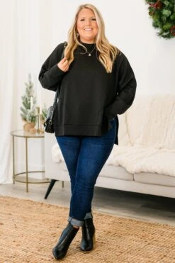 Feels So Sweet Pullover, Black -Chic Soul Store FeelsSoSweetPullover Black 5