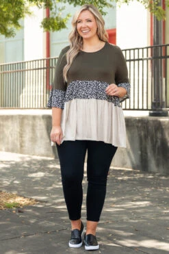 Fiercely Wild Top, Olive -Chic Soul Store FiercelyWildTop Olive 0039