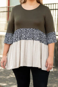 Fiercely Wild Top, Olive -Chic Soul Store FiercelyWildTop Olive 2