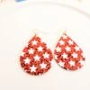 Fifty Stars Earrings, Red