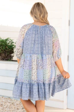 Fill With Love Dress, Blue -Chic Soul Store FillWithLoveDress Blue 0300