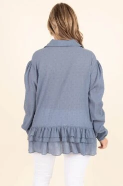 Filled With Memories Top, Blue 12 Filled With Memories Top, Blue -Chic Soul Store FilledWithMemoriesTop Blue