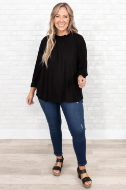 Find Happiness Top, Black -Chic Soul Store FindHappinessTop Black