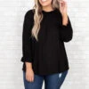 Find Happiness Top, Black -Chic Soul Store FindHappinessTop Black 8581