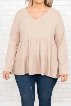 Find Your Inner Magic Top, Taupe -Chic Soul Store FindYourInnerMagicTop Taupe 9853