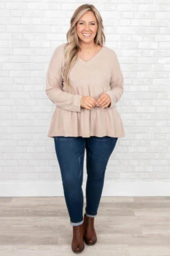Find Your Inner Magic Top, Taupe -Chic Soul Store FindYourInnerMagicTop Taupe 9855