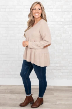 Find Your Inner Magic Top, Taupe -Chic Soul Store FindYourInnerMagicTop Taupe 9856