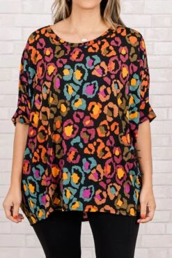 Blissful Thinking Top, Black Multi 11 Blissful Thinking Top, Black Multi -Chic Soul Store FindingMyWayBackTop BlackMulti 2