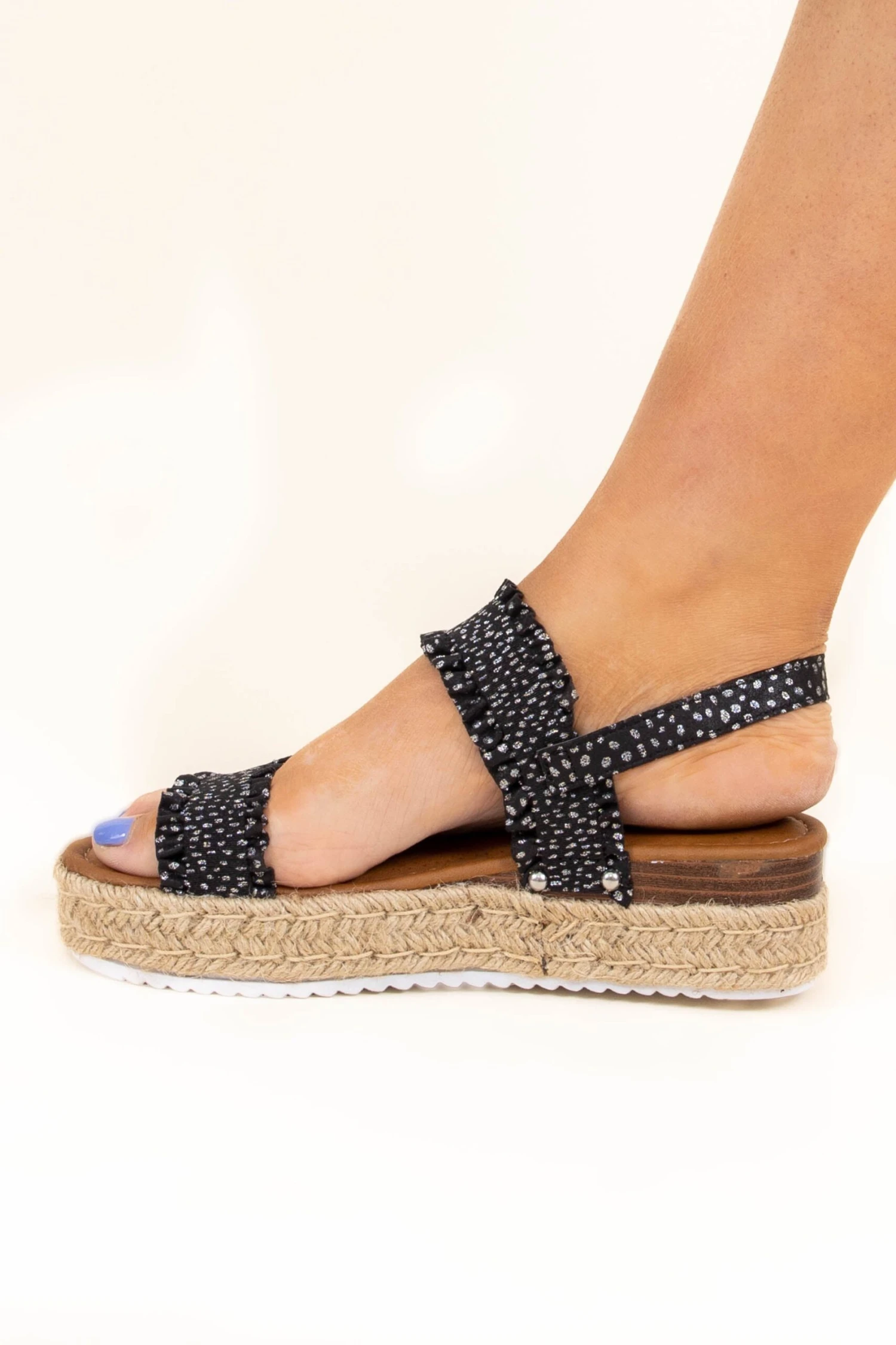 Fireflies Blinking Sandals, Black 5 Fireflies Blinking Sandals, Black - Image 3