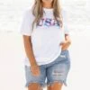 Fireworks In The USA Tee, White -Chic Soul Store FireworksInTheUSATee White 1612