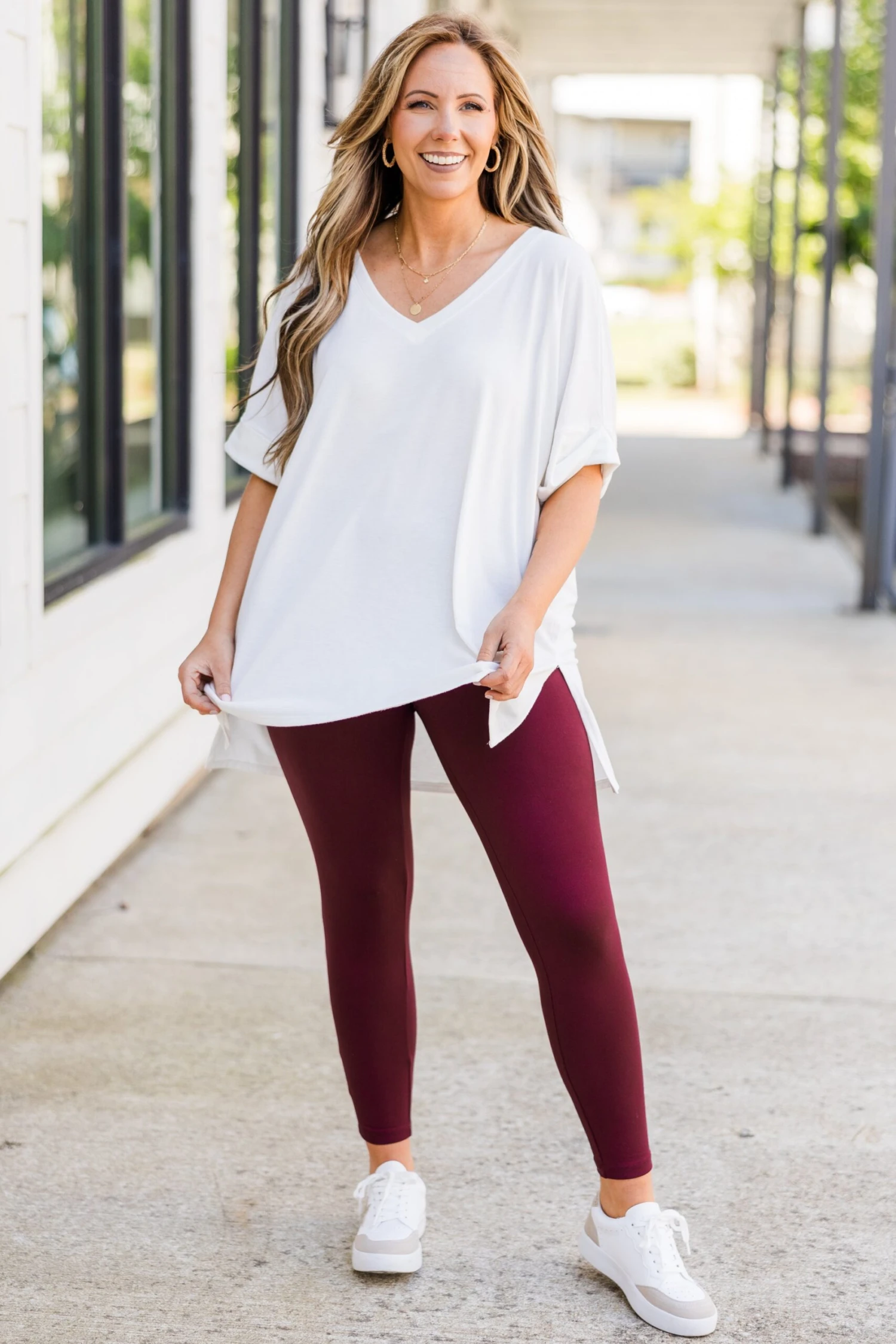 First Place Leggings, Dark Burgundy 7 First Place Leggings, Dark Burgundy - Image 5