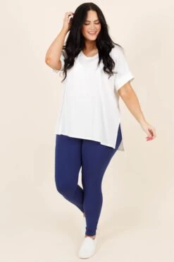 First Place Leggings, Light Navy -Chic Soul Store FirstPlaceLeggings LightNavy 5