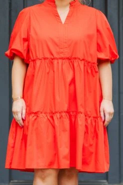 First Things First Dress, Bright Red -Chic Soul Store FirstThingsFirstDress BrightRed 2