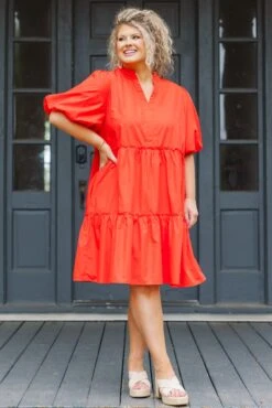First Things First Dress, Bright Red -Chic Soul Store FirstThingsFirstDress BrightRed 4