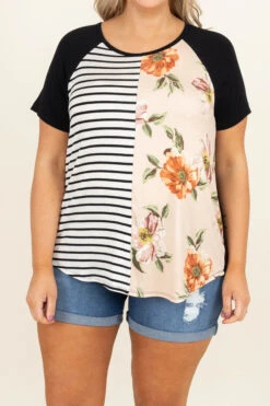 Flamingo Fun Top, Black -Chic Soul Store FlamingoFunTop Black 3661