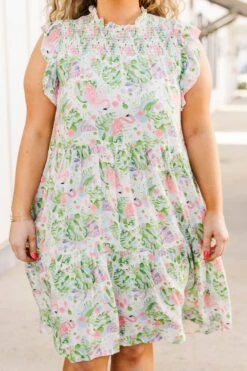 Flamingo In Love Dress, Pink -Chic Soul Store FlamingoInLoveDress Pink 2