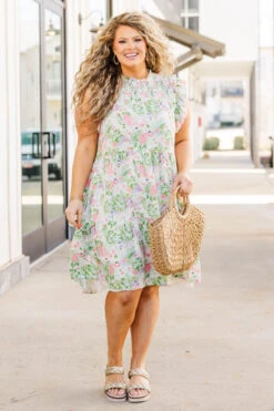 Flamingo In Love Dress, Pink -Chic Soul Store FlamingoInLoveDress Pink 5