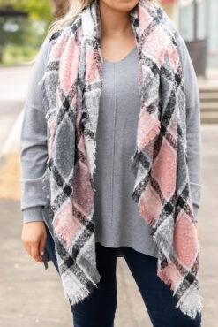 Flash A Smile Scarf, Pink 12 Flash A Smile Scarf, Pink -Chic Soul Store FlashASmileScarf Pink 1076