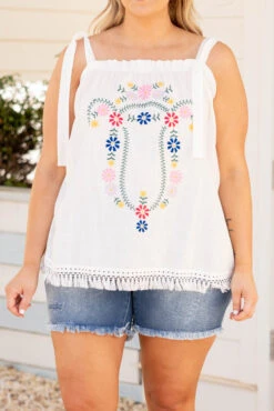 Flashy Love Top, Off White -Chic Soul Store FlashyLoveTop OffWhite 0536