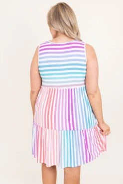 Fleek Ideas Dress, Fuchsia/Multi -Chic Soul Store FleekIdeasDress Fuchsia Multi 8629