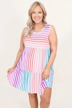 Fleek Ideas Dress, Fuchsia/Multi