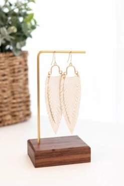 Floating Along Earrings, Ivory