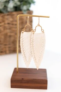 Floating Along Earrings, Ivory -Chic Soul Store FloatingAlongEarrings Ivory 9343