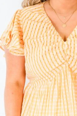 Florida Orange Trees Babydoll Top, Tangerine -Chic Soul Store FloridaOrangeTreesBabydollTop Tangerine 6