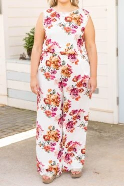 Flourishing Frenzy Jumpsuit, Ivory 11 Flourishing Frenzy Jumpsuit, Ivory -Chic Soul Store FlourishingFrenzyJumpsuit Ivory 1247
