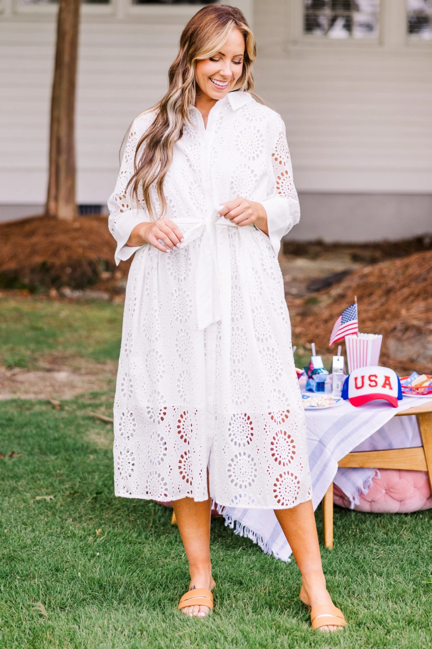 Fly By Me Dress, White 6 Fly By Me Dress, White - Image 4