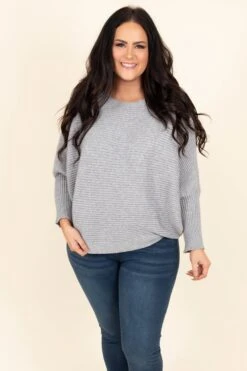 Fly To The Moon Sweater, Heather Grey