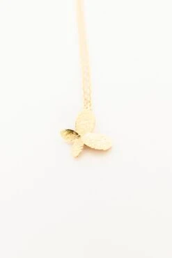 Flying Around Necklace, Satin Gold