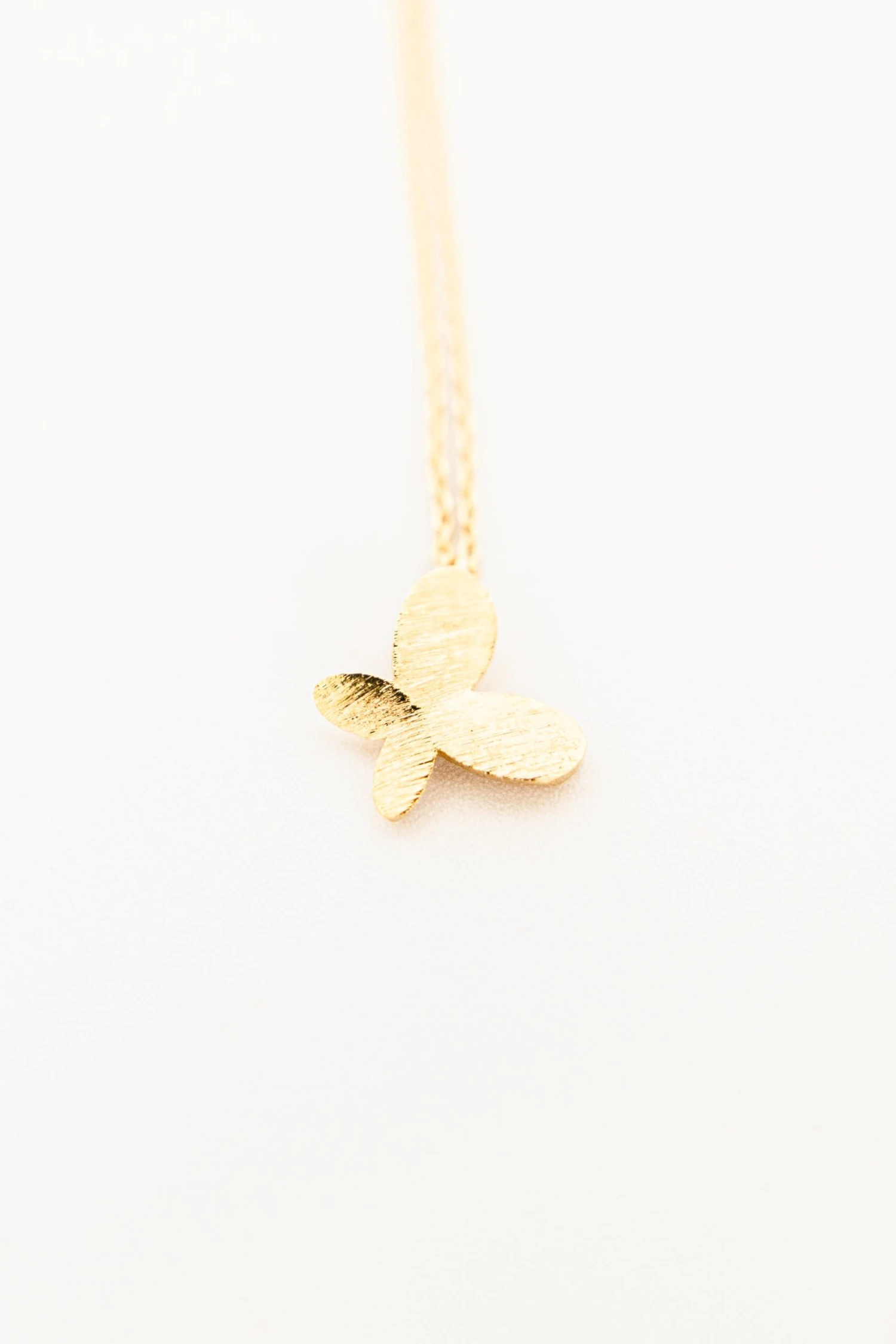Flying Around Necklace, Satin Gold 3 Flying Around Necklace, Satin Gold