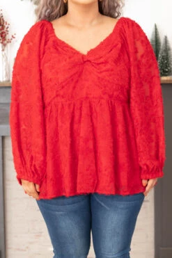 Follow The Wind Top, Tomato Red -Chic Soul Store FollowTheWindTop TomatoRed 0572