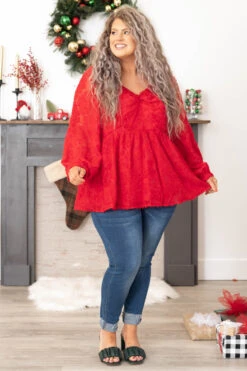 Follow The Wind Top, Tomato Red -Chic Soul Store FollowTheWindTop TomatoRed 0574