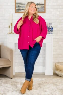 Fond Reflections Top, Pink -Chic Soul Store FondReflectionsTop Pink 5