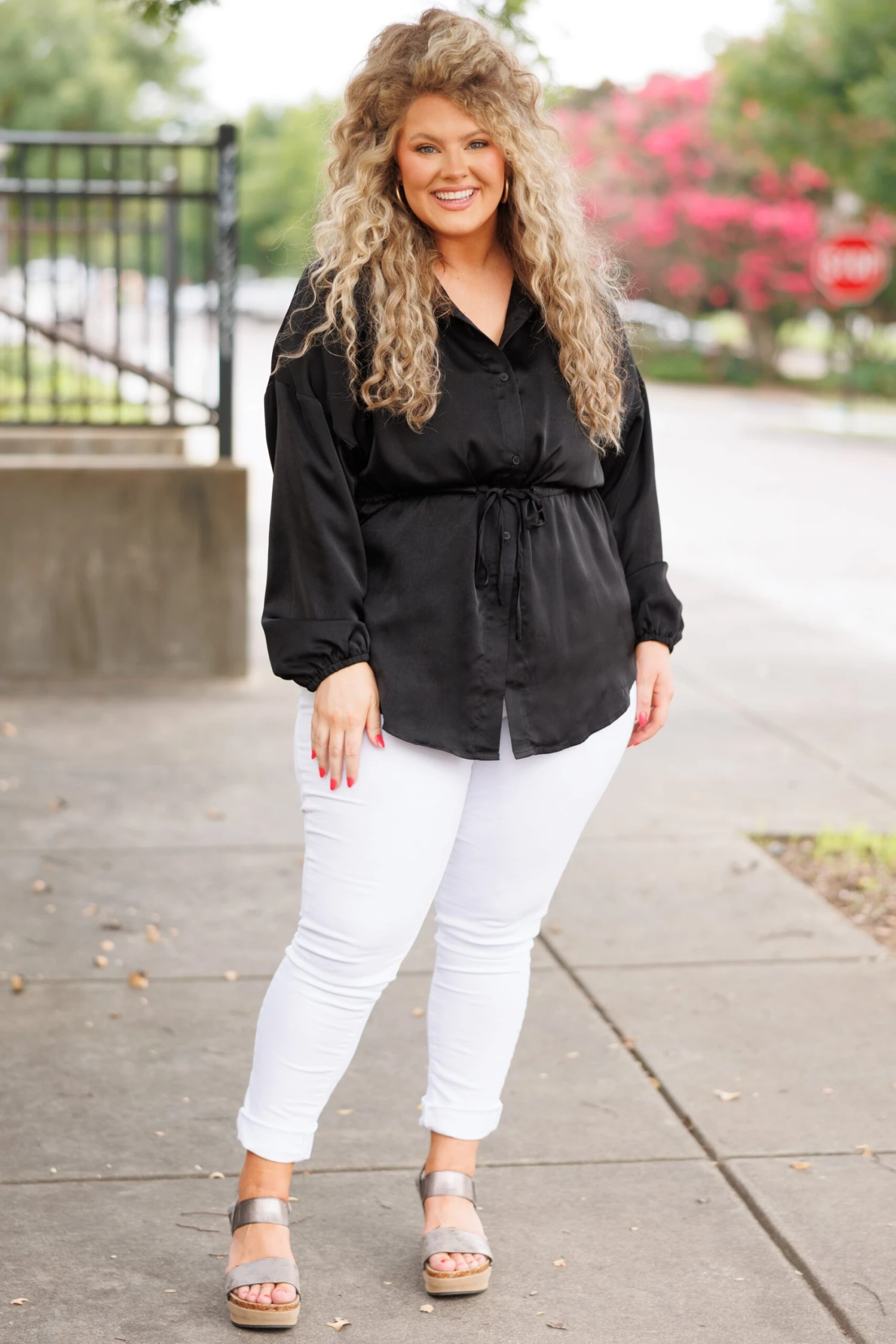 For The Weekend Blouse, Black 5 For The Weekend Blouse, Black - Image 3
