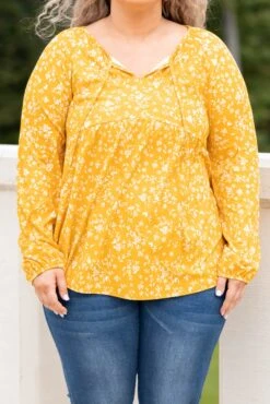 Forever And Always Tunic, Mustard -Chic Soul Store ForeverAndAlwaysTunic Mustard 8431