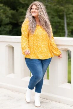 Forever And Always Tunic, Mustard -Chic Soul Store ForeverAndAlwaysTunic Mustard 8433