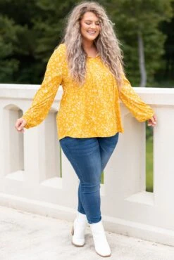 Forever And Always Tunic, Mustard -Chic Soul Store ForeverAndAlwaysTunic Mustard 8434