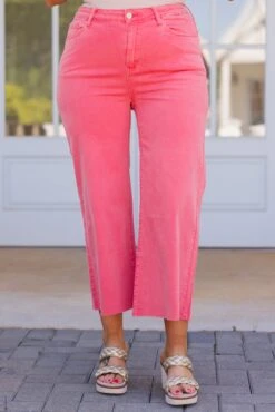 Forever Daydreaming Jeans, Coral -Chic Soul Store ForeverDaydreamingJeans Coral 3