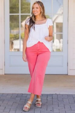 Forever Daydreaming Jeans, Coral -Chic Soul Store ForeverDaydreamingJeans Coral 6