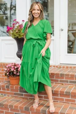 Forever In My Heart Dress, Green -Chic Soul Store ForeverInMyHeartDress Green 5