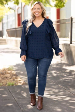 Fresh Outlook Top, Navy -Chic Soul Store FreshOutlookTop Navy