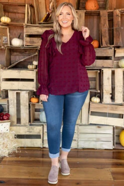 Fresh Outlook Top, Wine 9 Fresh Outlook Top, Wine -Chic Soul Store FreshOutlookTop Wine 2