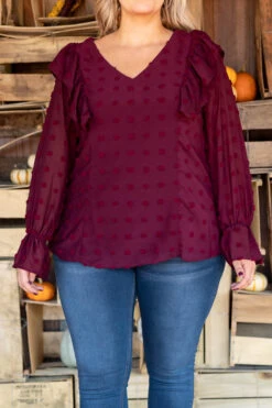 Fresh Outlook Top, Wine 11 Fresh Outlook Top, Wine -Chic Soul Store FreshOutlookTop Wine 6986